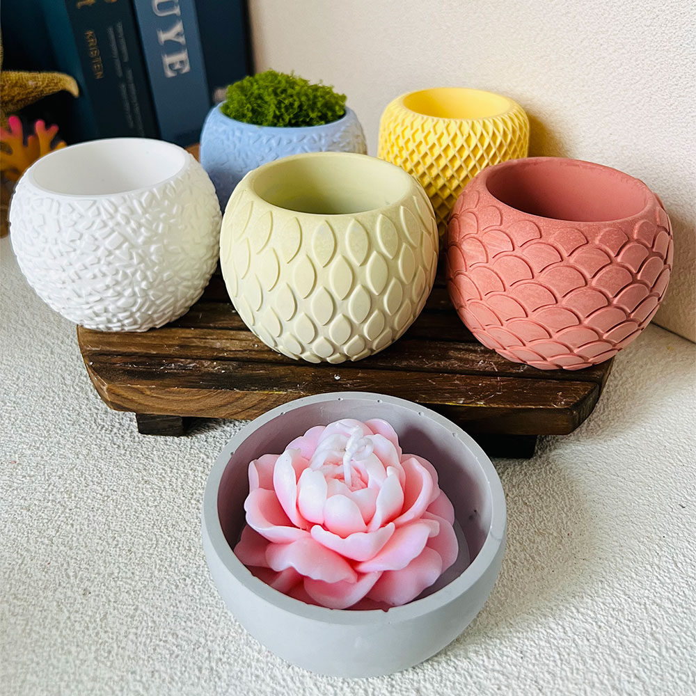 1pc Fish Scale Pattern Cement  - Potsticker Mold ulasan dan harga