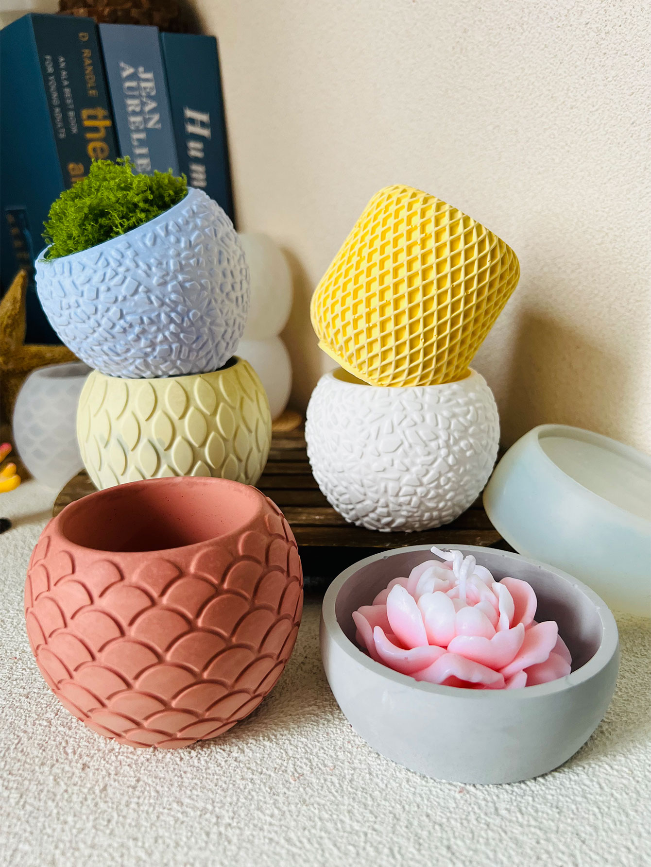 1pc Fish Scale Pattern Cement  - Potsticker Mold ulasan dan harga