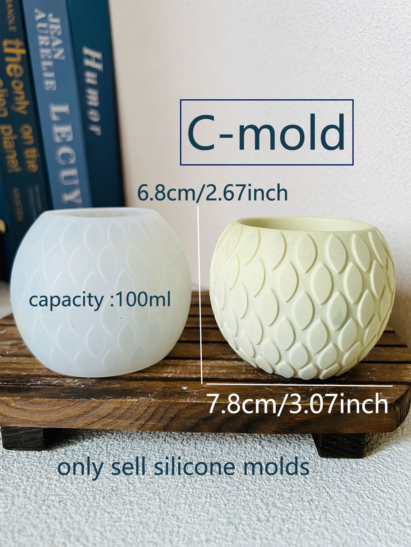 1pc Fish Scale Pattern Cement  - Potsticker Mold ulasan dan harga