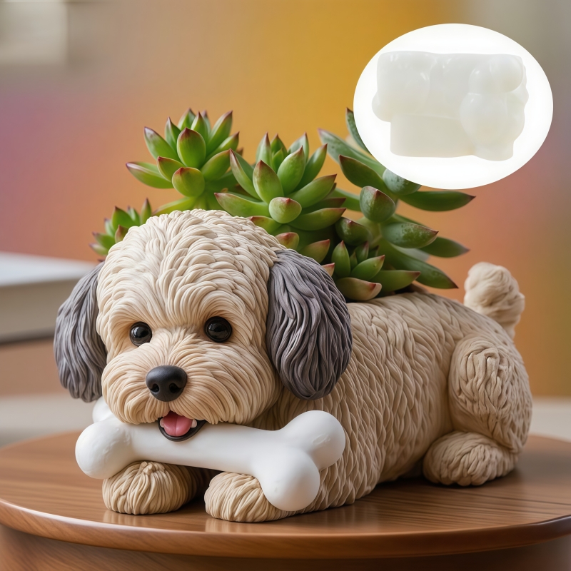 Cute dog bone shape succulent  - Potsticker Mold ulasan dan harga