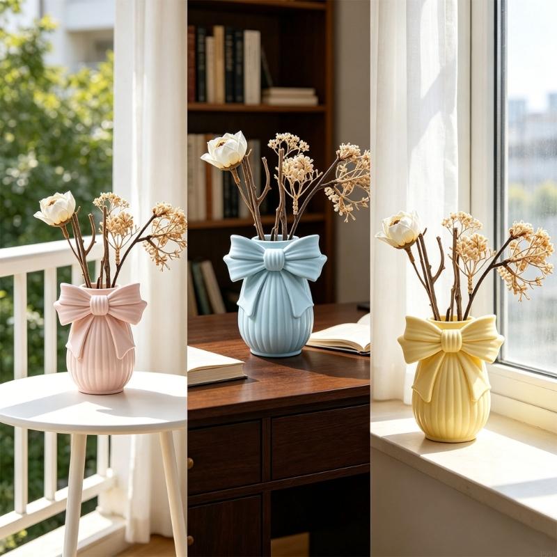 Bowknot Striped Vase Silicone  - Potsticker Mold ulasan dan harga