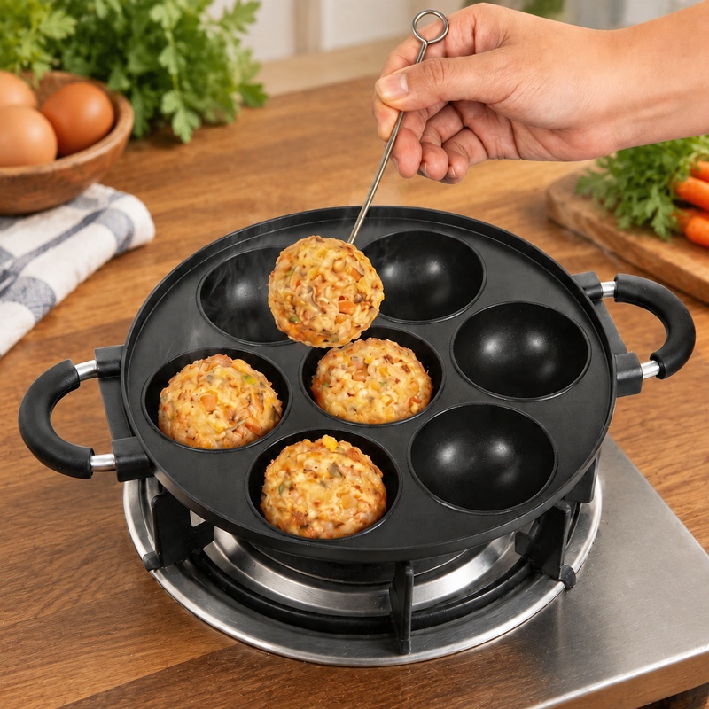 7-Cavity Aluminum Takoyaki Pan - Takoyaki Grill Plate ulasan dan harga