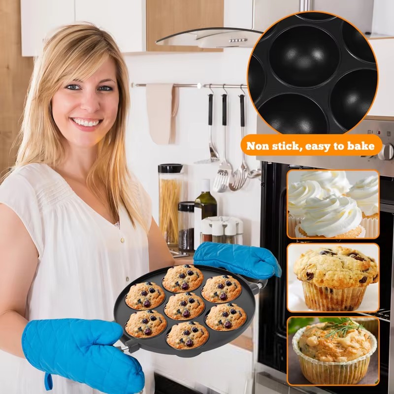 7-Cavity Aluminum Takoyaki Pan - Takoyaki Grill Plate ulasan dan harga