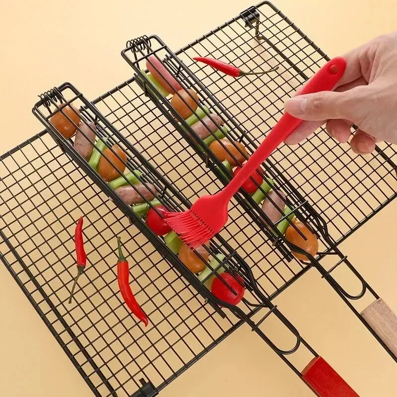 Wooden Handle BBQ Grilling Bas - Corn Dog Stick ulasan dan harga