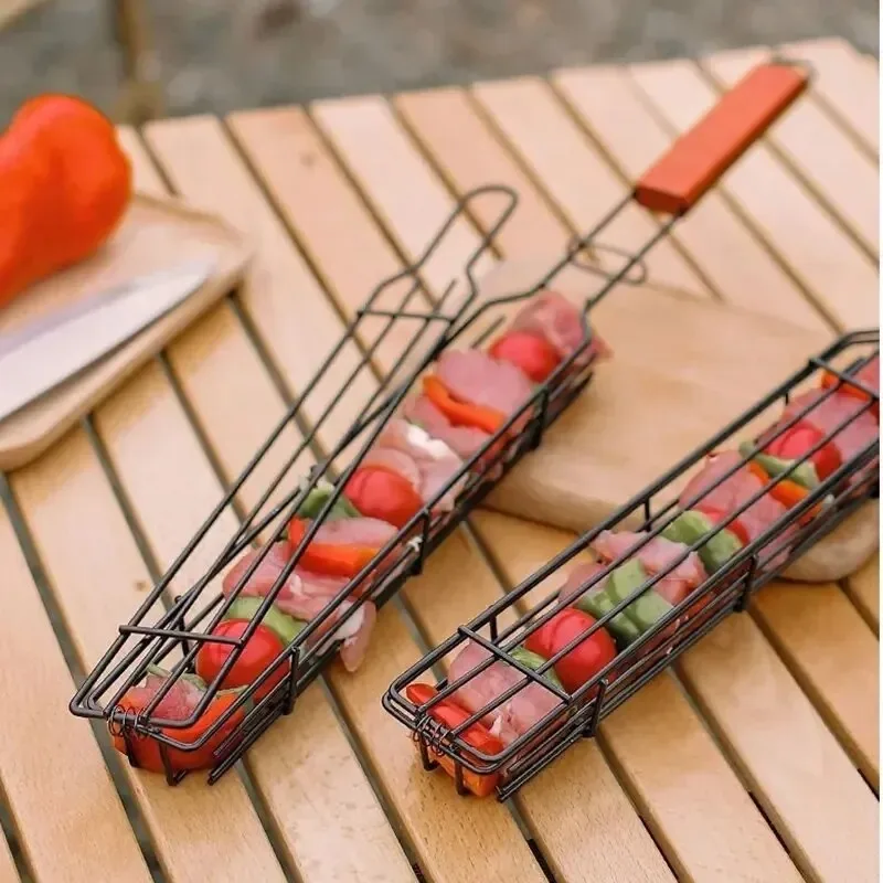 Wooden Handle BBQ Grilling Bas - Corn Dog Stick ulasan dan harga